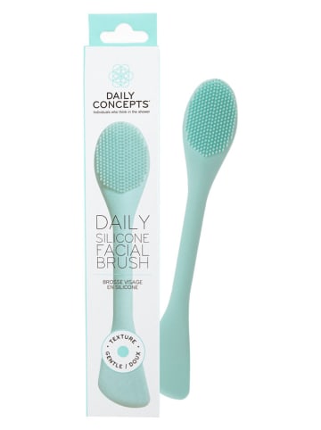 DAILY CONCEPTS 2in1-Gesichtsbürste & -patel in Türkis
