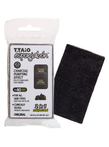 esponjabón 2in1-Seifenschwamm "Charcoal" in Schwarz