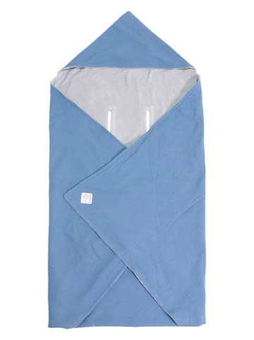 Kaiser Naturfellprodukte Sommer-Einschlagdecke "Sunny" in Blau - (L)85 x (B)85 cm