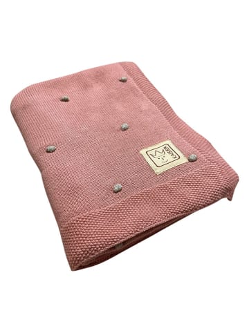 Kaiser Naturfellprodukte Strickdecke "Knots" in Rosa - (L)80 cm - (B)100 cm