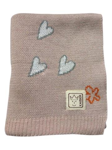 Kaiser Naturfellprodukte Strickdecke "Unicorn" in Hellbraun - (L)80 cm - (B)100 cm