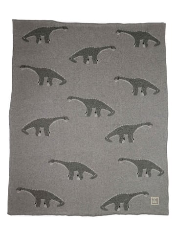 Kaiser Naturfellprodukte Babydecke "Dinosaur" in Grau - (L)80 cm - (B)100 cm