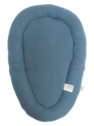 Kaiser Naturfellprodukte Musselin-Kuschelnest in Blau - (L)80 x (B)40 cm
