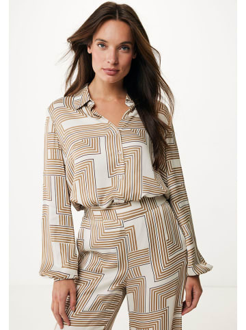 Mexx Bluse in Camel/ Creme