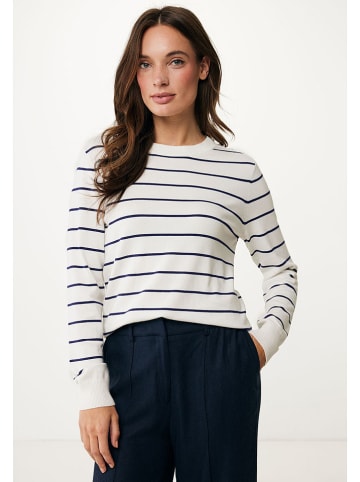 Mexx Pullover in Weiß/ Dunkelblau