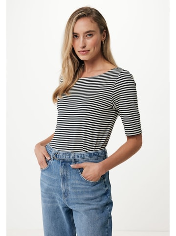 Mexx Shirt in Schwarz/ Weiß