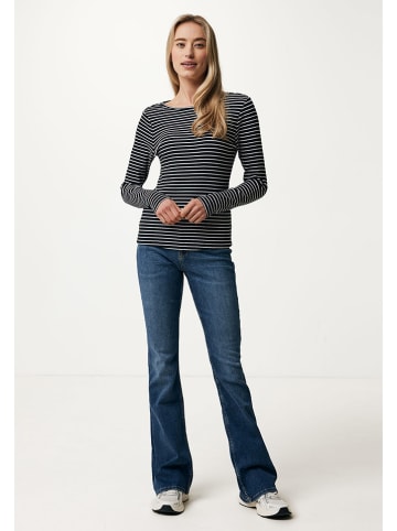 Mexx Longsleeve in Schwarz/ Weiß
