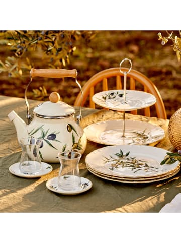 BELLA MAISON Etagere "Olive" in Creme/ Grün