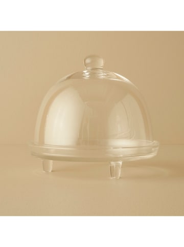 BELLA MAISON Servierplatte "Lulu" in Transparent - (H)20 x Ø 22 cm