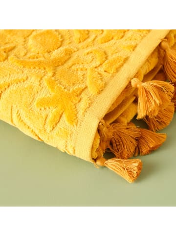 BELLA MAISON 2-delige set: gastendoeken "Jolia" geel - (L)30 x (B)30 cm
