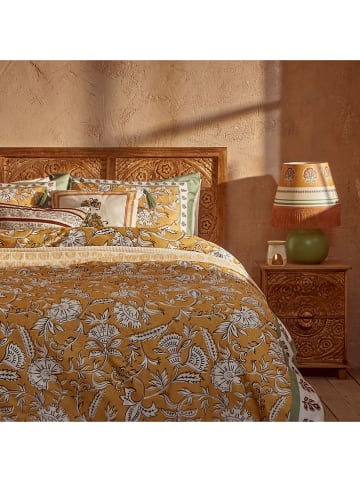BELLA MAISON 2tlg. Satin-Bettwäscheset "India" in Gelb/ Grün
