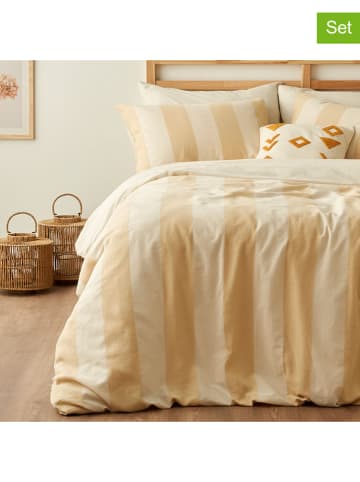 BELLA MAISON 4tlg. Bettwäscheset "Art" in Beige