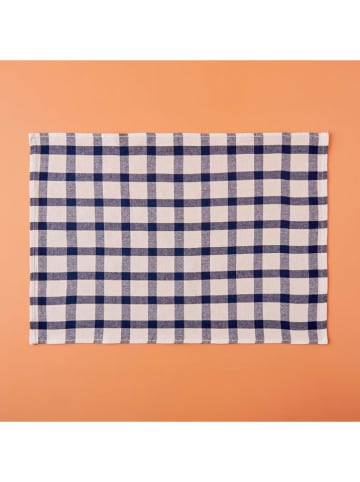 BELLA MAISON 3er-Set: Geschirrtücher ''Liberty'' in Weiß/ Dunkelblau - (L)65 x (B)45 cm