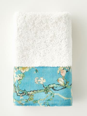 BELLA MAISON Handdoek "Van Gogh" wit/turquoise - (L)90 x (B)50 cm