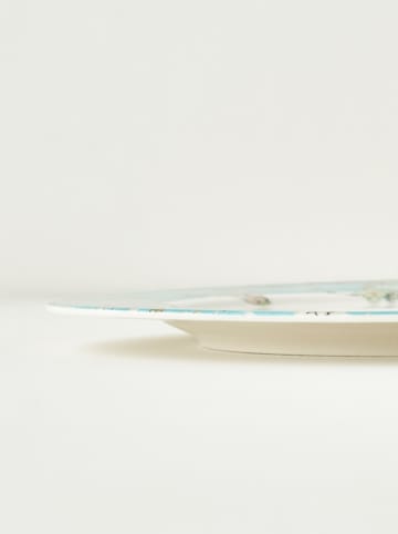 BELLA MAISON Talerz obiadowy "Van Gogh" w kolorze biało-turkusowym - Ø 27 cm