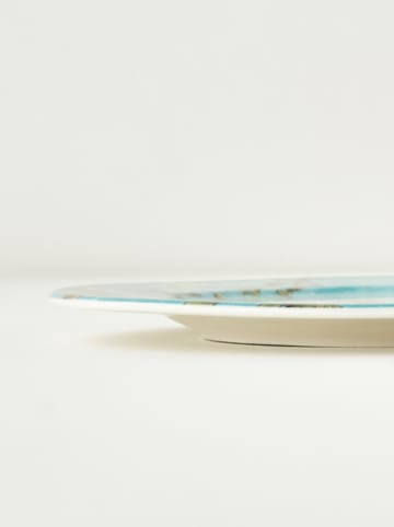 BELLA MAISON Saladebord "Van Gogh" turquoise/wit - Ø 19 cm