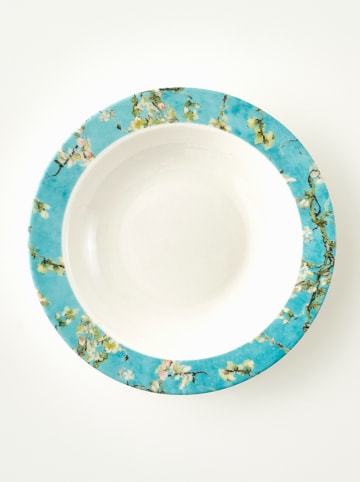 BELLA MAISON Soepbord "Van Gogh" wit/turquoise - Ø 21 cm