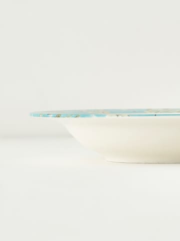 BELLA MAISON Soepbord "Van Gogh" wit/turquoise - Ø 21 cm
