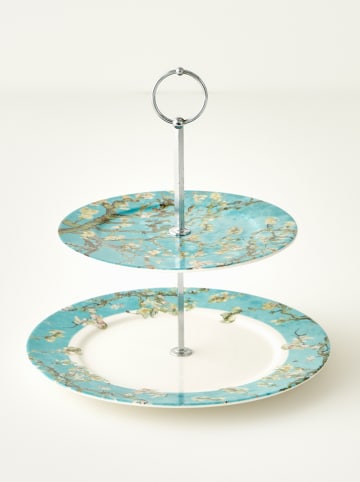 BELLA MAISON Patera "Van Gogh" w kolorze biało-turkusowym - Ø 25 cm