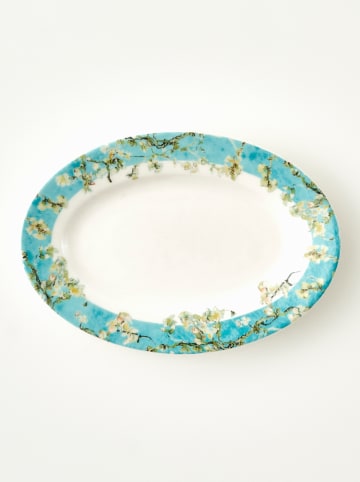 BELLA MAISON Serveerbord "Van Gogh" wit/turquoise - Ø 20 cm