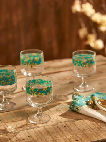 BELLA MAISON Glas "Van Gogh" turquoise - 300 ml
