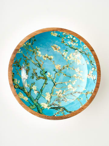 BELLA MAISON Servierschale "Van Gogh" in Hellbraun/ Türkis - Ø 30 cm 