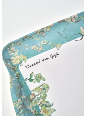 BELLA MAISON Servierplatte "Van Gogh" in Weiß/ Türkis - (L)42 x (B)31 cm