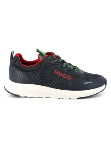 HUGO Sneakers in Dunkelblau/ Grün