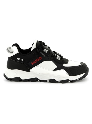 HUGO Sneakers wit/zwart