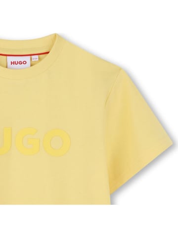 HUGO Koszulka w kolorze żółtym