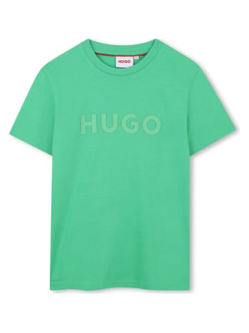 HUGO Koszulka w kolorze zielonym