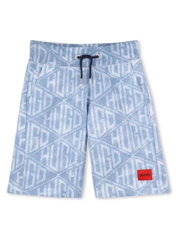 HUGO Sweatshort lichtblauw