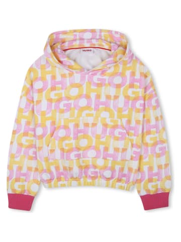HUGO Hoodie wit/roze