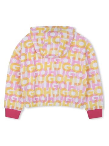 HUGO Hoodie in Weiß/ Pink