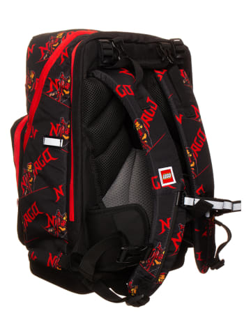 LEGO 2tlg.Schulranzen-Set "LEGO Maxi Plus" in Schwarz/ Rot - (B)42 x (H)25 x (T)22 cm