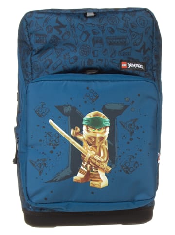 LEGO 2tlg. Schulranzen-Set "LEGO NINJAGO" in Blau - (B)40 x (H)25 x (T)17 cm