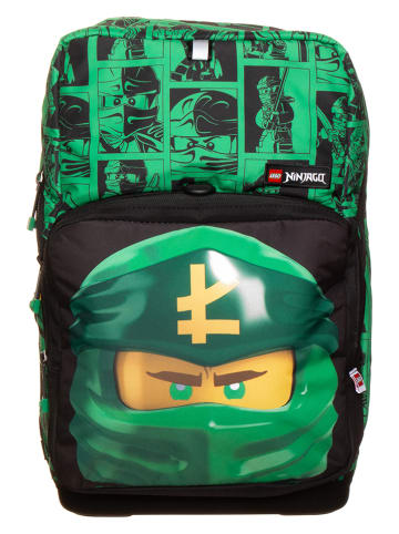 LEGO 2-delige schooltasset "LEGO NINJAGO" groen - (B)42 x (H)25 x (D)17 cm