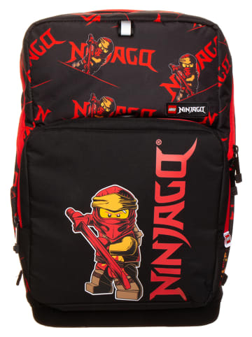 LEGO 2tlg. Schulranzen-Set "LEGO NINJAGO" in Schwarz/ Rot - (B)42 x (H)25 x (T)22 cm
