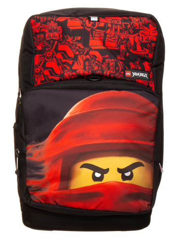 LEGO 2tlg. Schulranzen-Set "LEGO NINJAGO" in Schwarz/ Rot - (B)42 x (H)25 x (T)17 cm