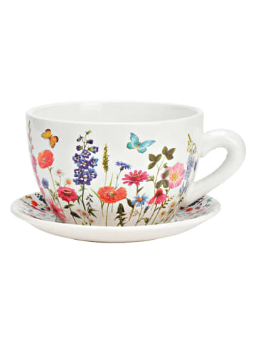 G. Wurm Blumentopf in Bunt - (H)14 cm - Ø 28 cm