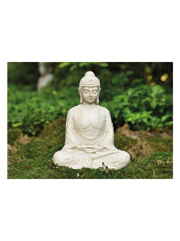 G. Wurm Decoratief figuur "Buddha" beige - (B)19 x (H)23 x (D)13 cm