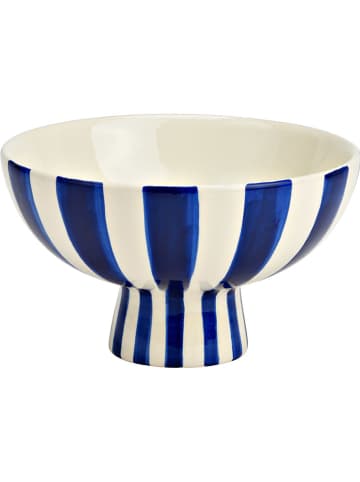 G. Wurm Dekoschale in Weiß/ Blau - (H)10 x Ø 17 cm