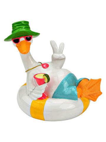 G. Wurm Figurka dekoracyjna "Duck" ze wzorem - 19 x 17 x 14 cm