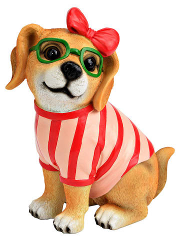 G. Wurm Decoratief figuur "Dog" lichtbruin/rood - (B)17 x (H)22 x (D)10 cm