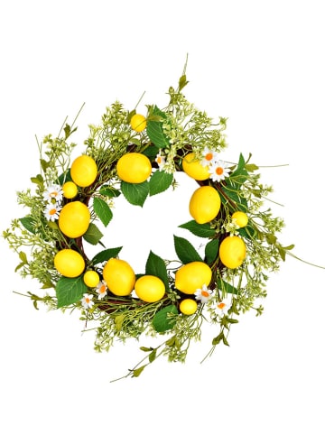 G. Wurm Wieniec dekoracyjny w kolorze żółto-zielonym - Ø 42 cm
