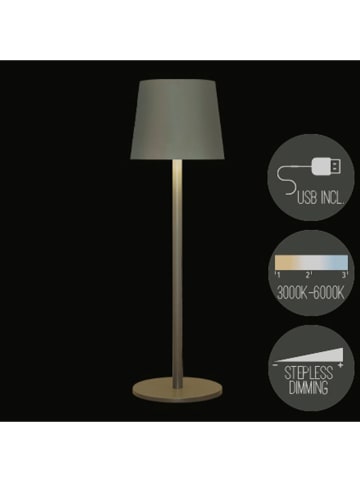 G. Wurm Lampa stołowa LED w kolorze oliwkowym - wys. 28 x Ø 9 cm