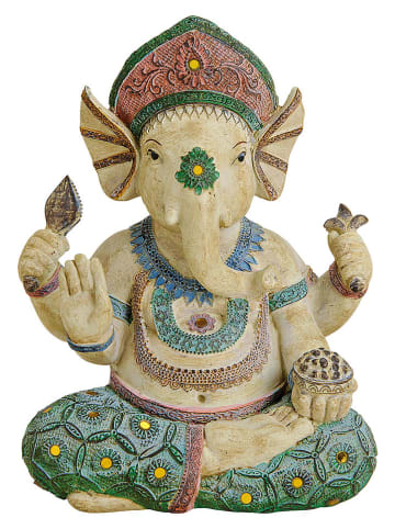 G. Wurm Figurka dekoracyjna "Ganesha" w kolorze beżowym ze wzorem - 17 x 24 x 11 cm