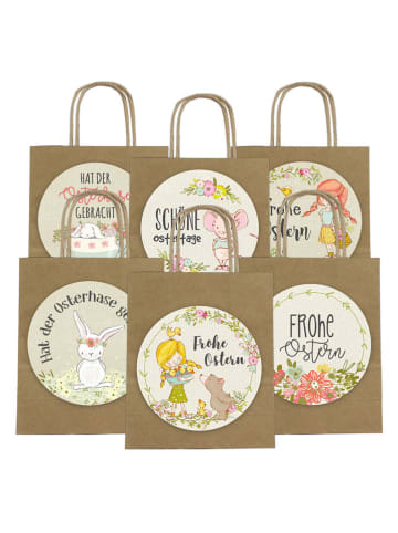 G. Wurm 12tlg. Set: Geschenktüten in Hellbraun