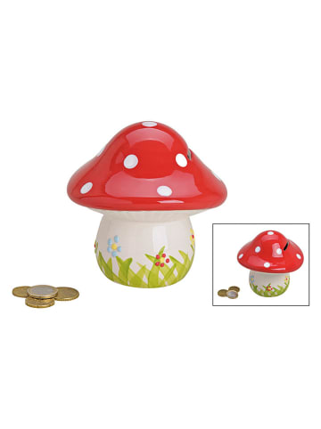 G. Wurm Spaarpot "Mushroom" rood - (H)13 cm - Ø 13 cm