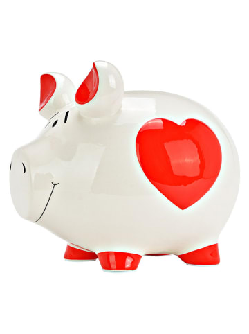 G. Wurm Skarbonka "Piggy" w kolorze biało-czerwonym - 30 x 25 x 25 cm